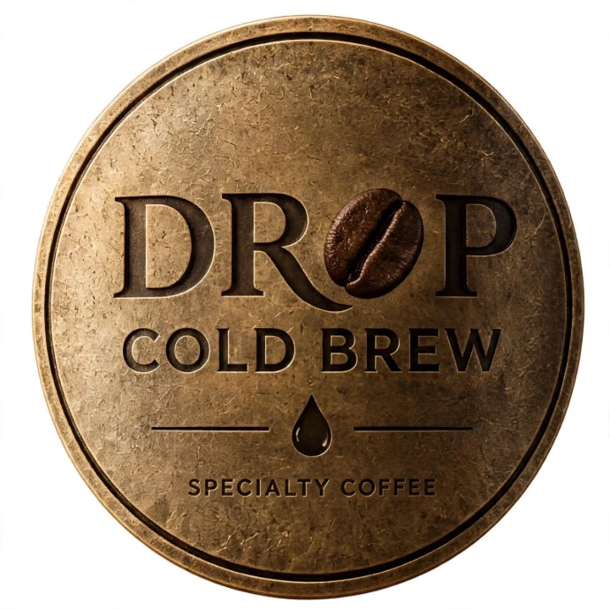 منتج القهوة الباردة DROP في عبوته الزجاجية الأصلية